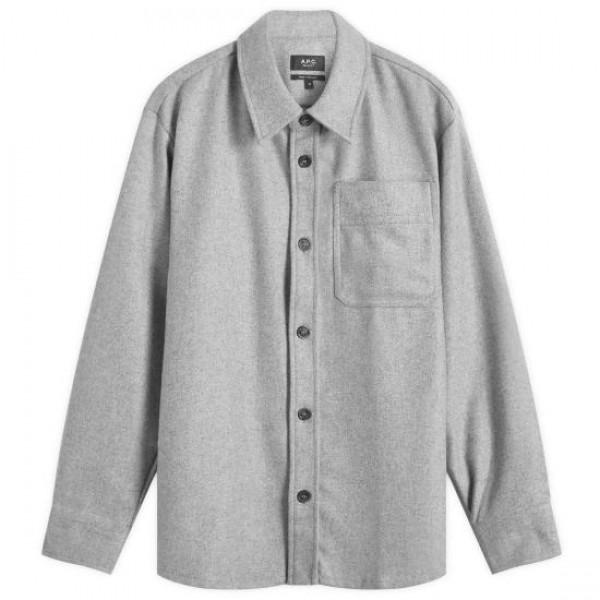 A.P.C. Basile Brodee Poitrine Overshirt Men’s Long-Sleeve Shirt WVBCV H02918 PLB