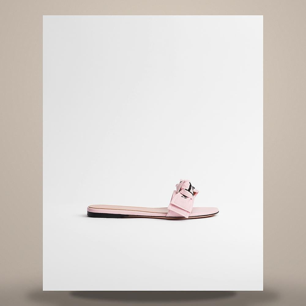 DIOR J’Adior Slide Souple Pink Embroidered Cotton Slingback Pumps KDO707LEC S35P