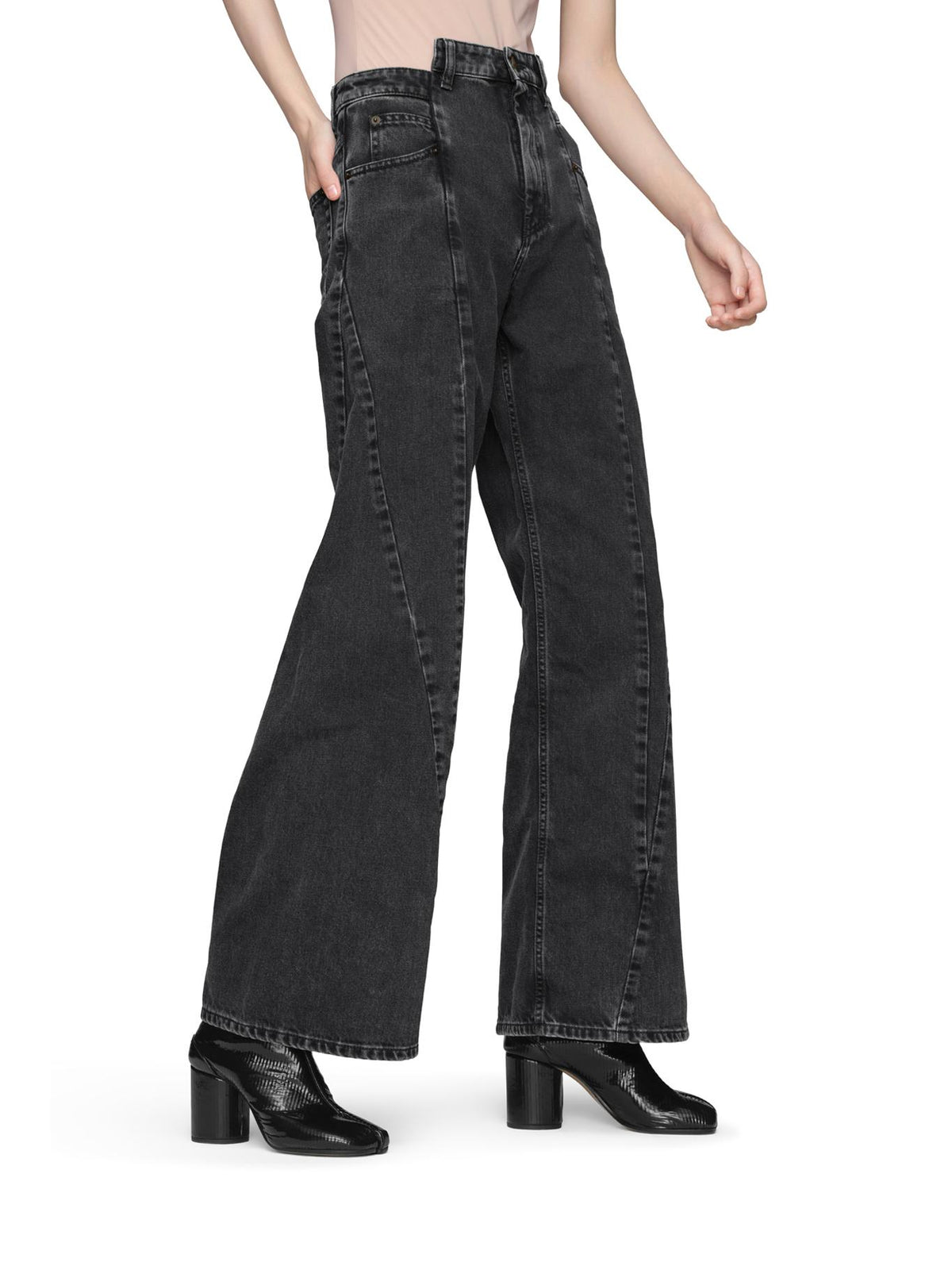 Maison Margiela Medium Black Stonewashed Denim Trousers