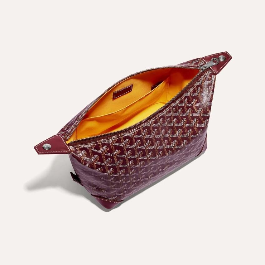 GOYARD Burgundy Unisex Bowling 25 Clutch Bag BOWLIN 025 TY33 CL33