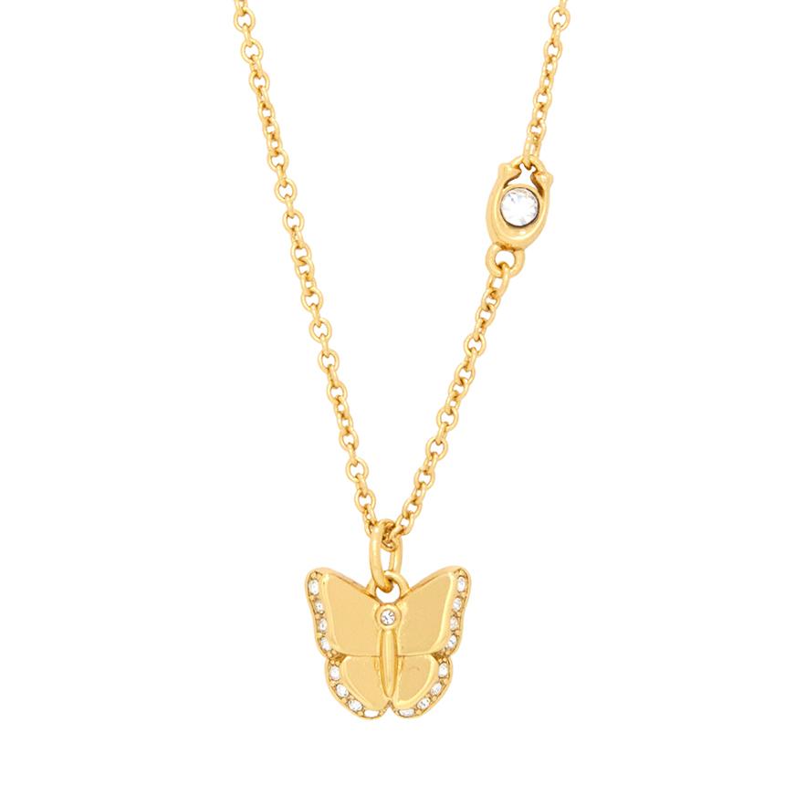 Coach Butterfly Pendant Necklace for Women 559728 GLD 710