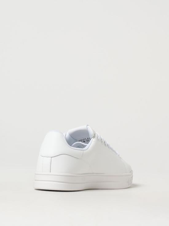 Versace Black Leather Low-Top Sneakers for Men 78YA3SKCZPB03003 WHITE DOM