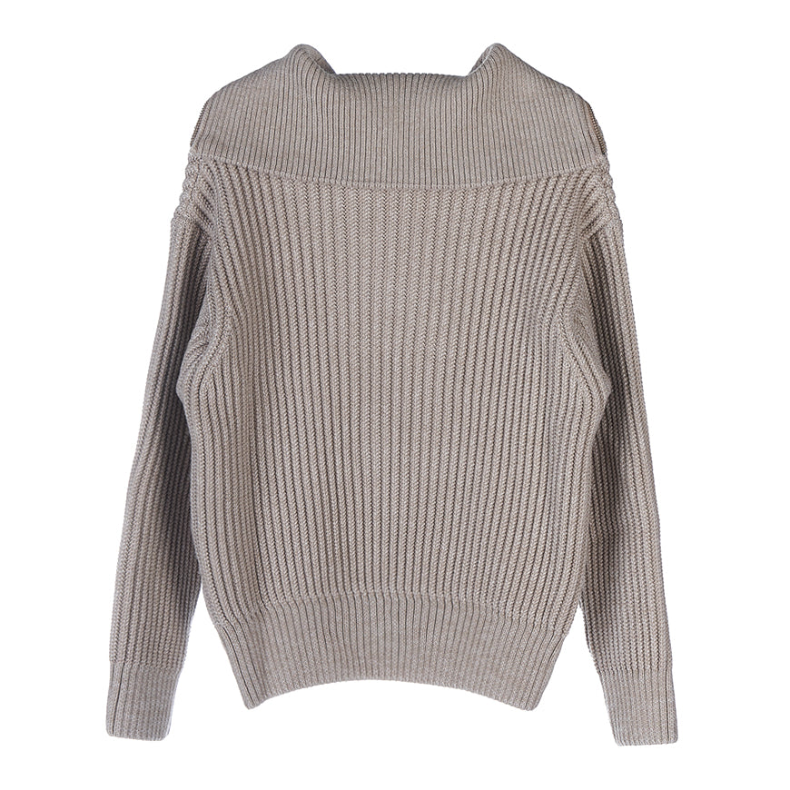 AMI Men's Wool Half Zip Knit Sweater HKS600 027 250 1