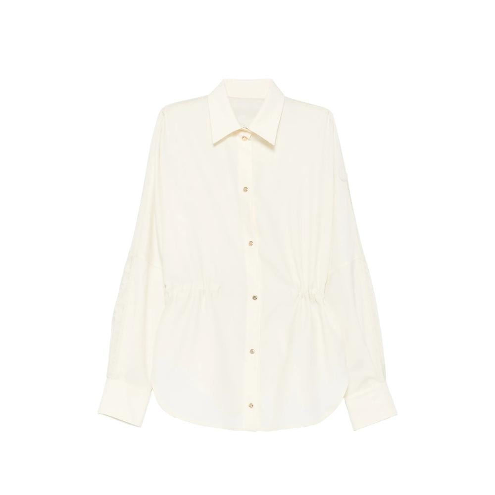 Moncler Long Sleeve Button-Up Shirt Women’s White Cotton