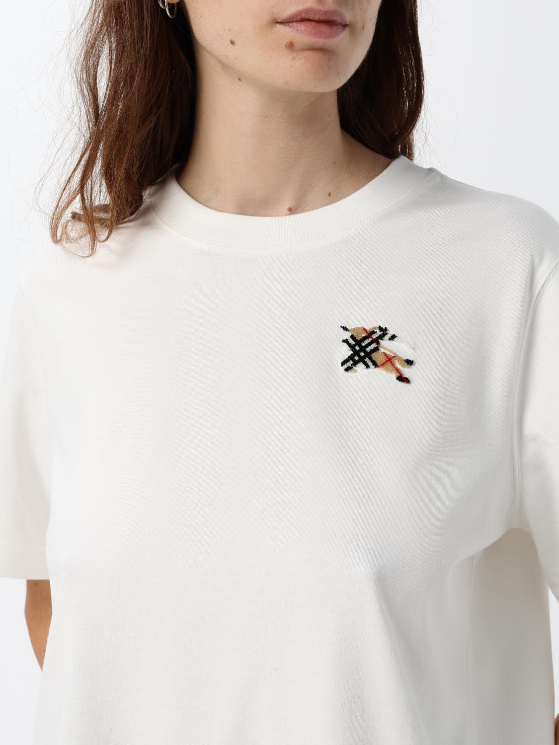 BURBERRY Short Sleeve Logo T-Shirt Women’s Cotton Black