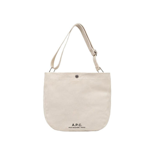 A.P.C. Journal Logo Beige Shoulder Bag