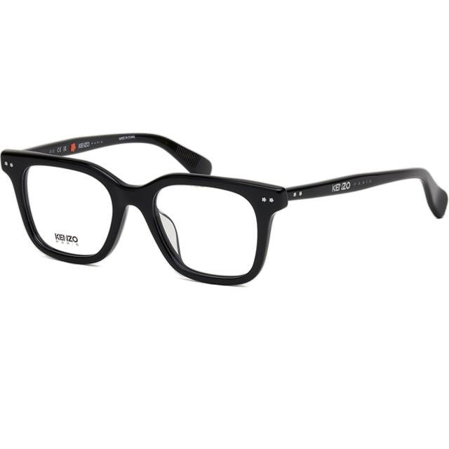 KENZO Black Square Acetate Eyeglasses Asian Fit KZ50181F001