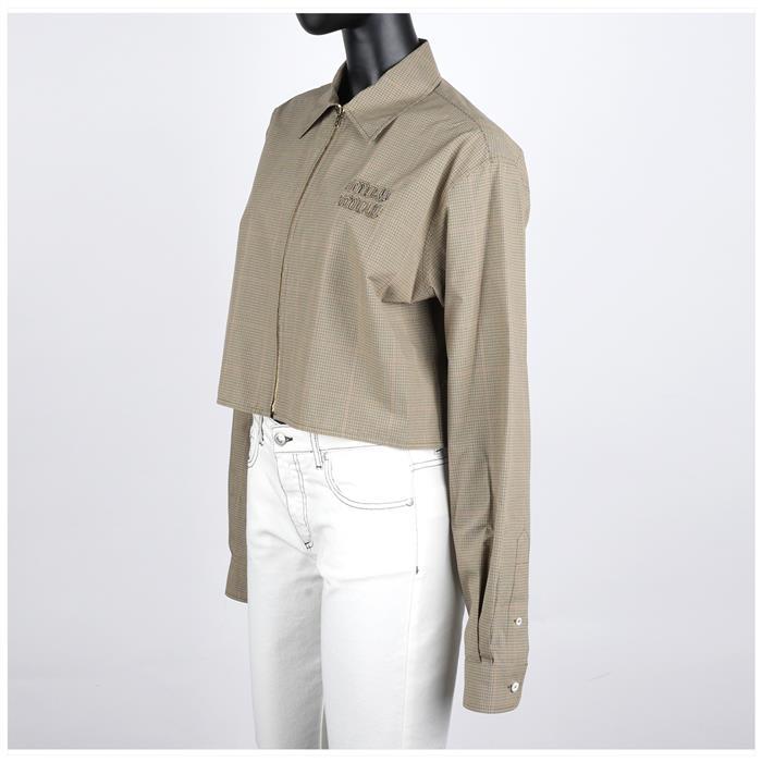 Miu Miu Technical Check Zip-Up Shirt MK1905 16MO F0393
