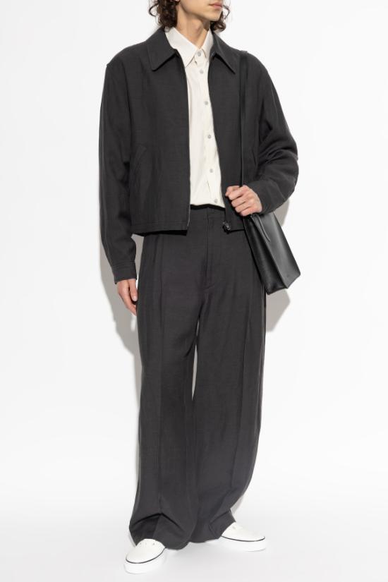 Lemaire Suit Pants for Men Classic Trousers PA1294 LF1561 983 ASH BLACK DOM