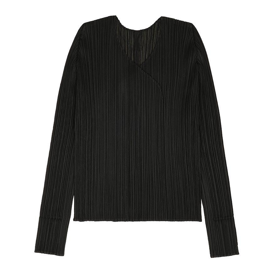 PLEATS PLEASE Women’s Basic Pleated Cardigan Beige Knit