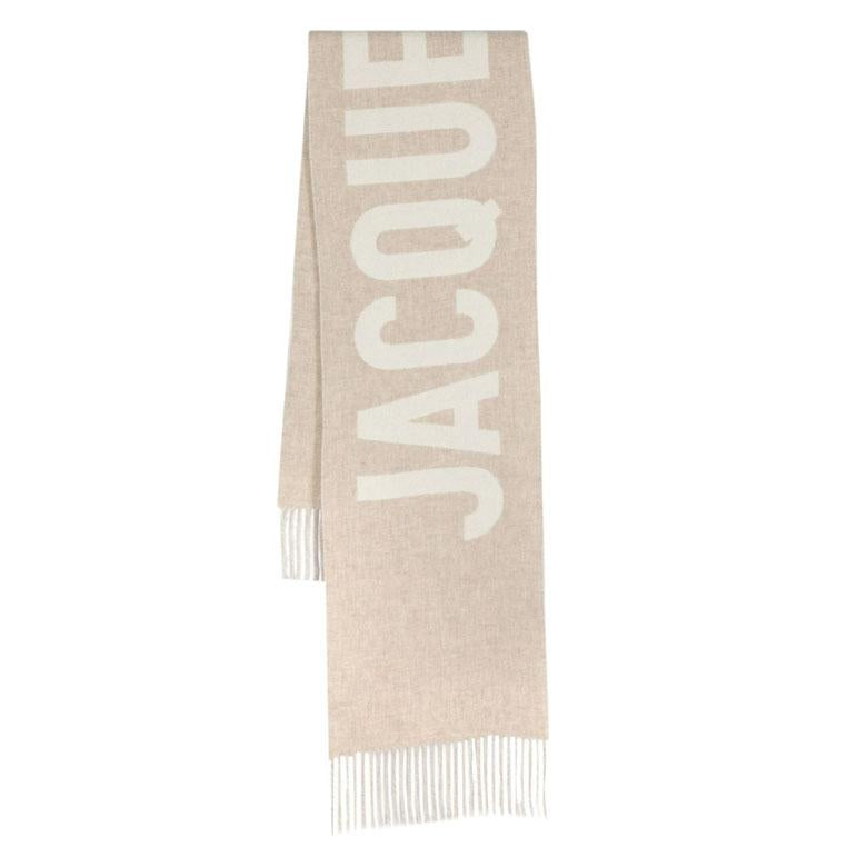 JACQUEMUS Le Chouchou Jacquard Logo Virgin Wool Scarf/Muffler