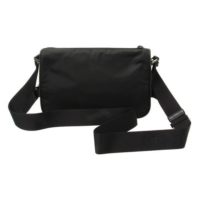 PRADA Medium Re-Nylon Saffiano Leather Shoulder Crossbody Bag Black