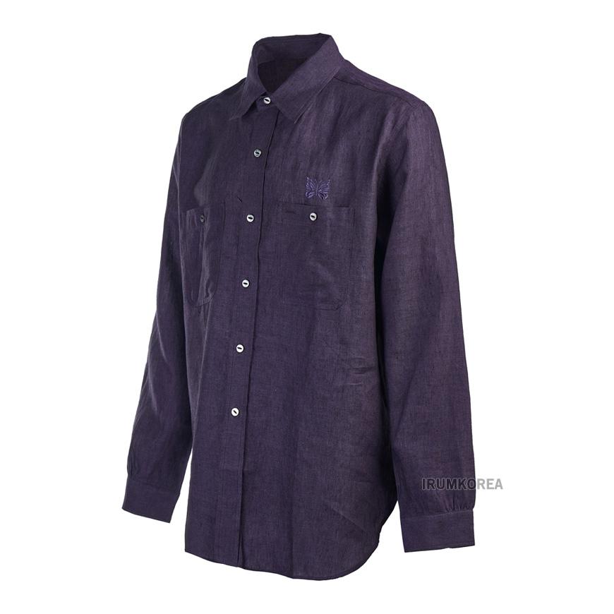 NEEDLES Men’s Chambray Work Shirt Long Sleeve QV291B PURPLE