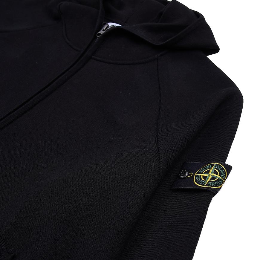 STONE ISLAND Men’s Knit Hoodie Zip-Up Jacket with Logo Patch 7915563A6 V0029 1