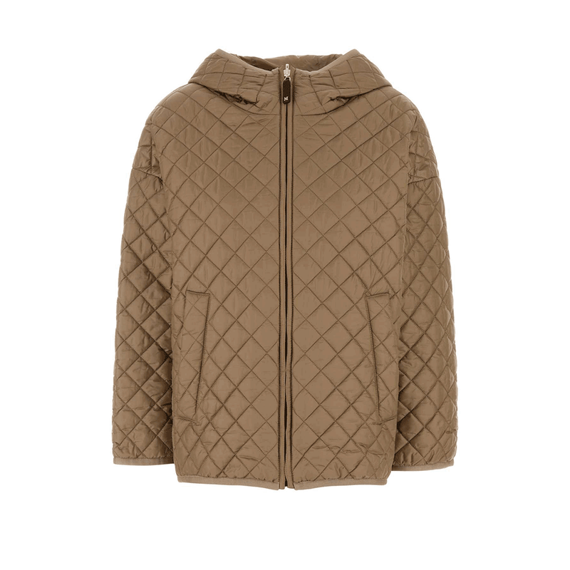 Max Mara Reversible Leopard Beige Down Puffer Jacket 294860 74600 023