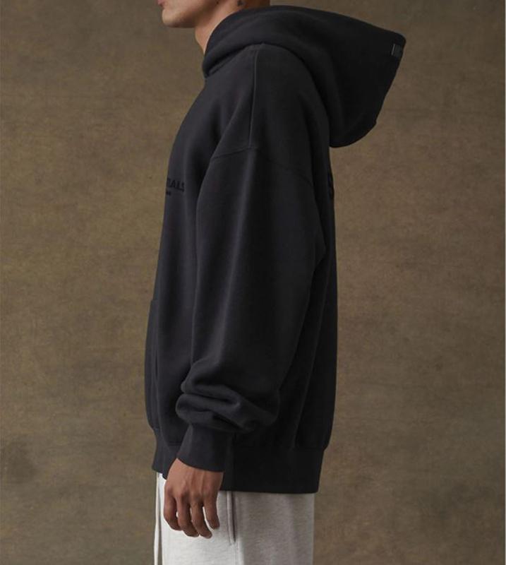 Fear of God Essentials Core Collection Black Stretch Hoodie