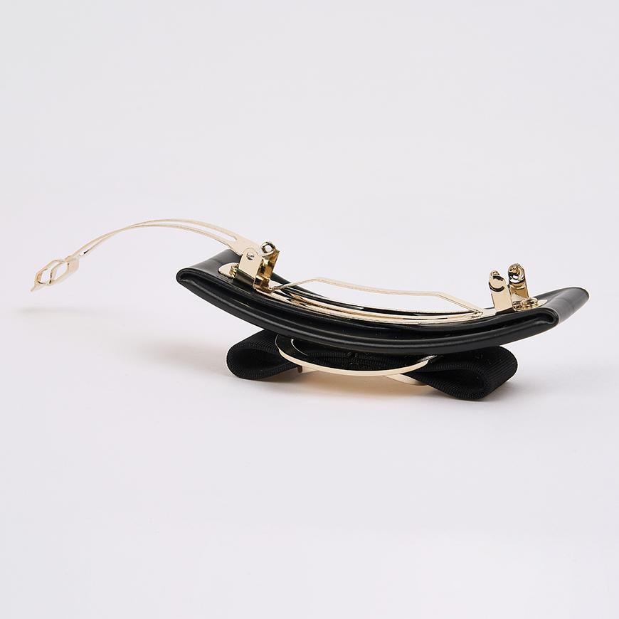Ferragamo Vara Plate Hair Clip Black Women’s Accessory 0771551