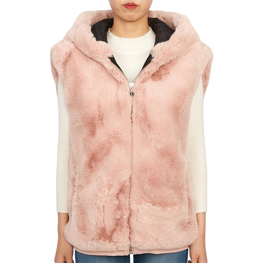 Moose Knuckles Women’s Hooded Fur Vest Black
