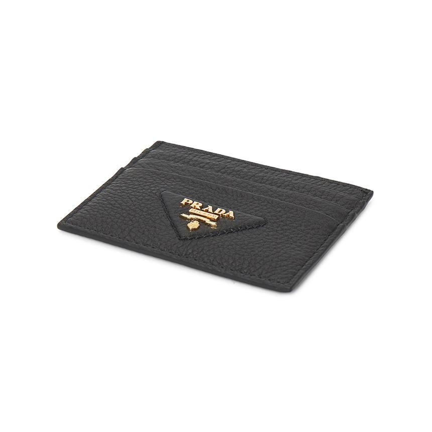 PRADA Saffiano Leather Card Holder Wallet for Women