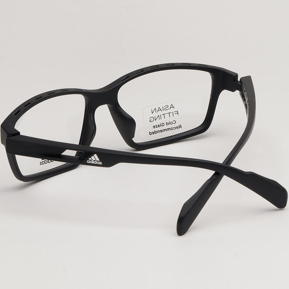 Adidas Black Square Acetate Asian Fit Eyeglass Frames Unisex SP5004F 002