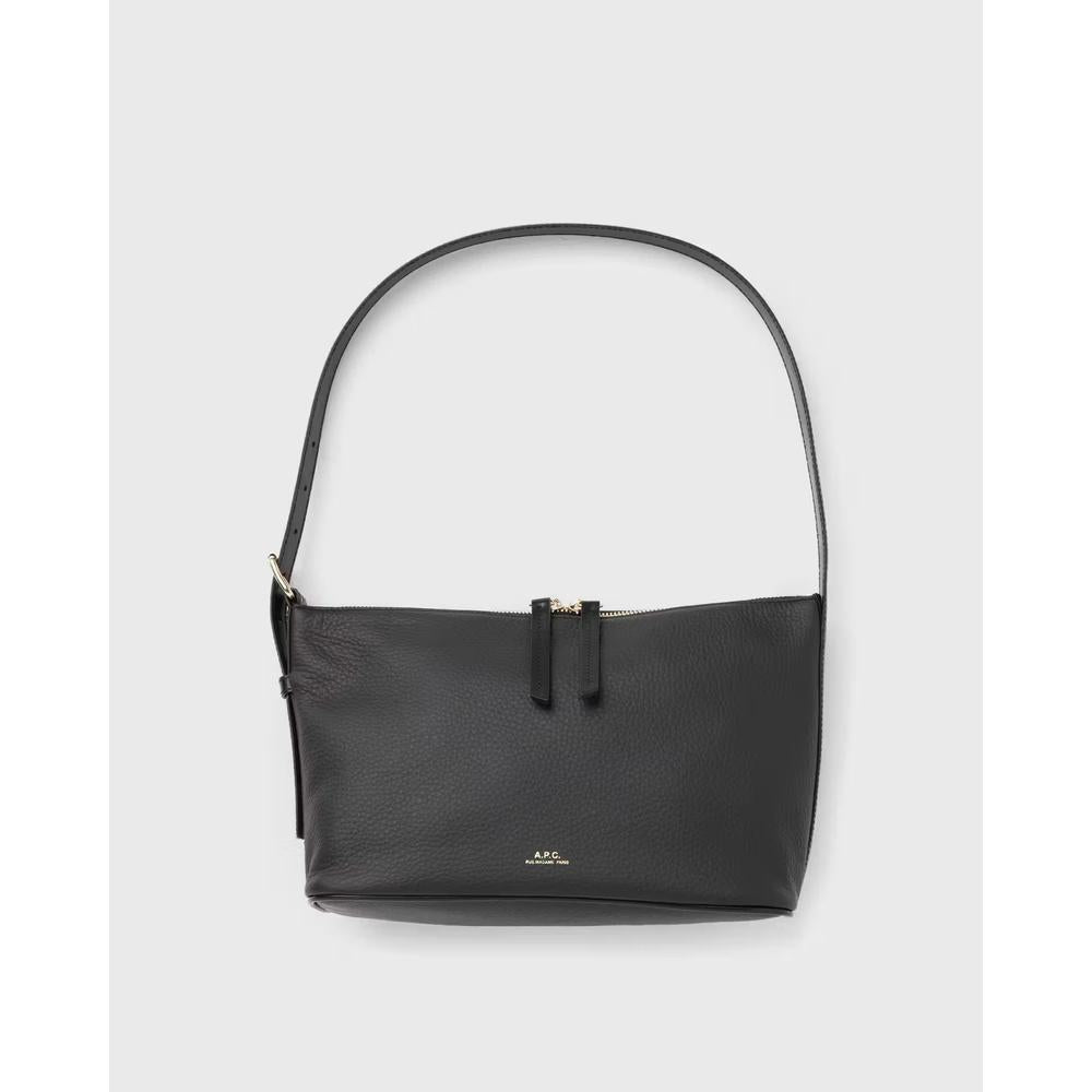 A.P.C. Vera Leather Shoulder Bag Black
