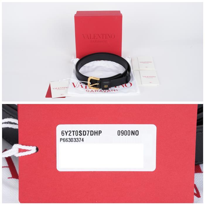VALENTINO Logo Leather Belt 6Y2T0SD7 DHP 0NO V