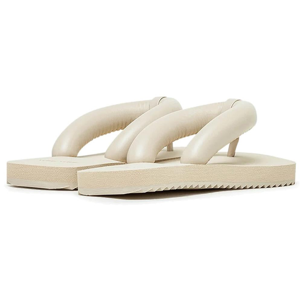 YUME YUME Beige Padded Strap Flip Flop Sandals