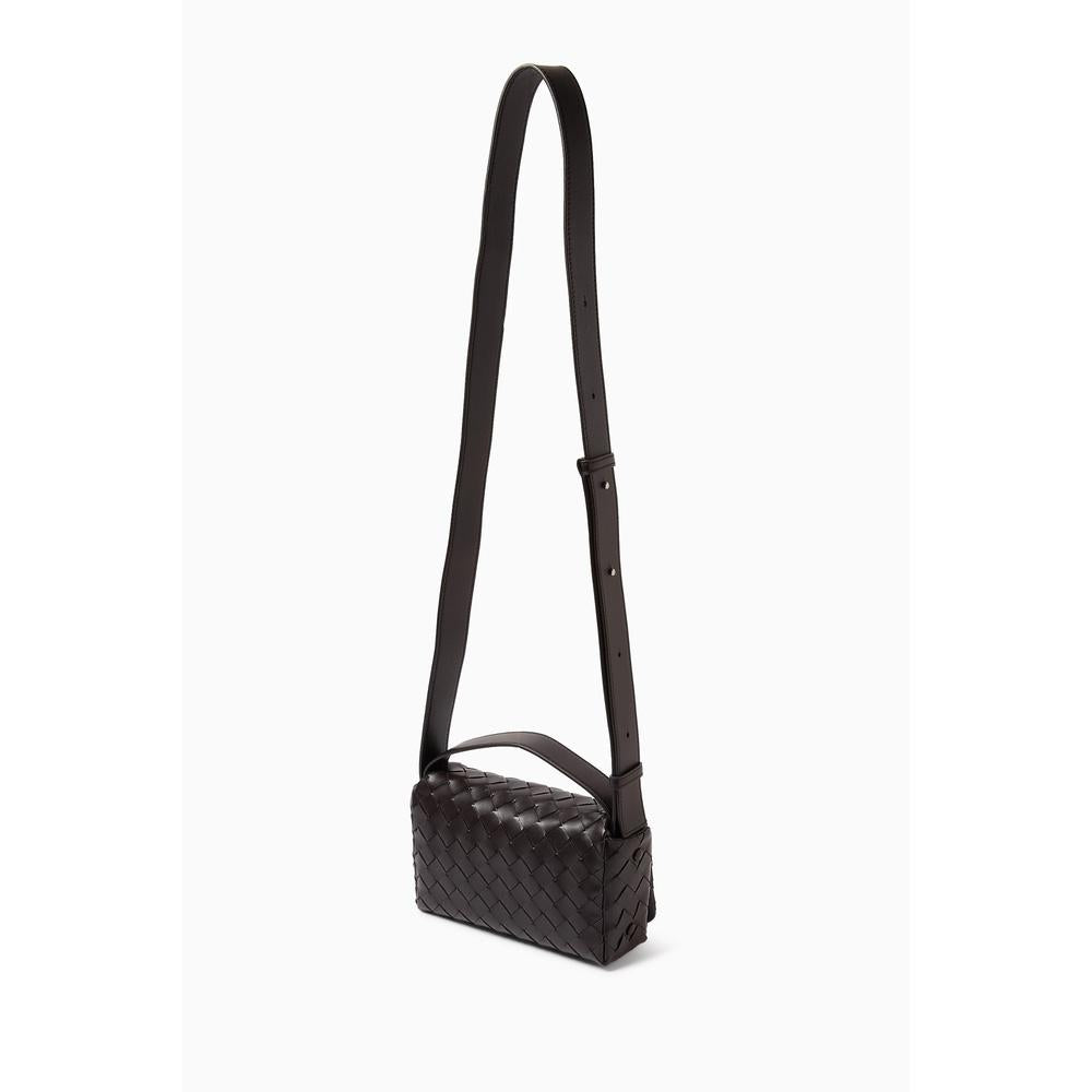 Bottega Veneta Intrecciato Leather Crossbody Bag Brown Unisex