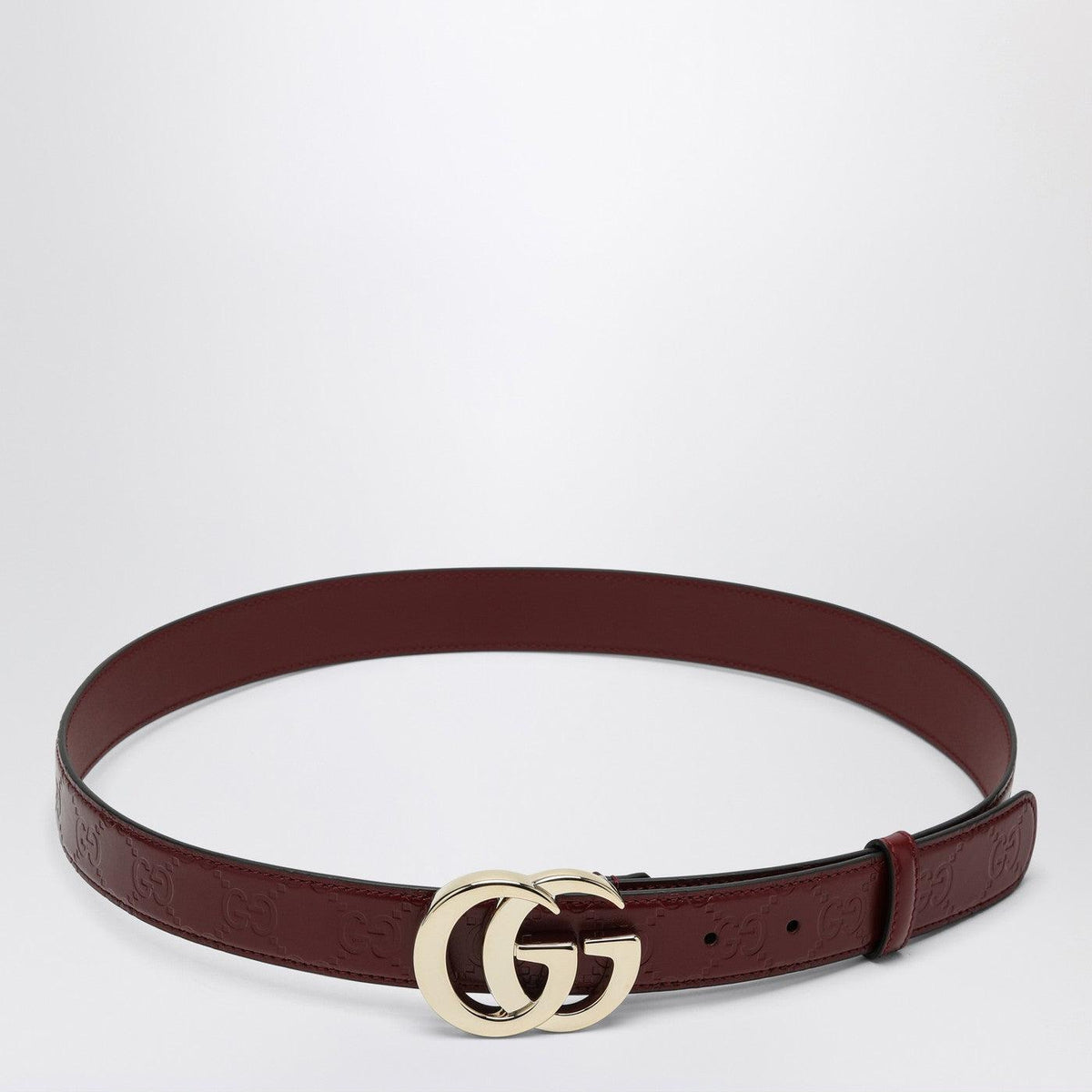 GUCCI Leather Belt Women’s Black Gold Buckle