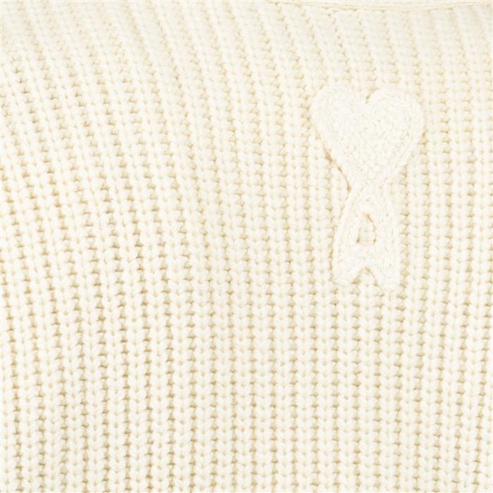 AMI Coeur Heart Patch Cardigan Men Knit Sweater Paris Gray