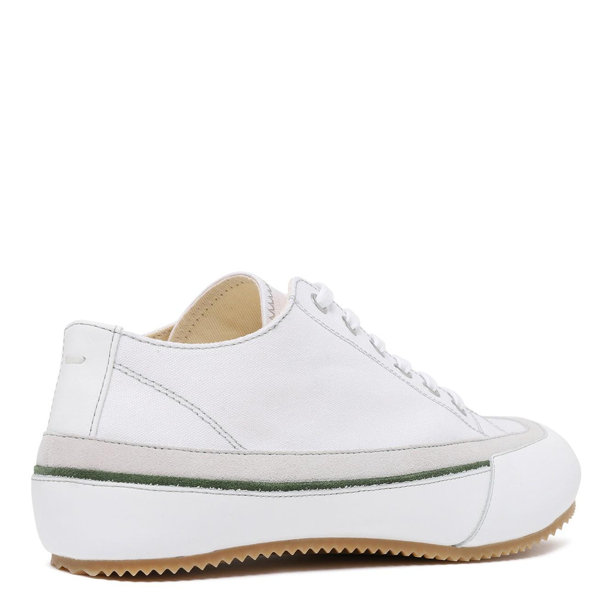 Maison Margiela White Leather Low-Top Sneakers