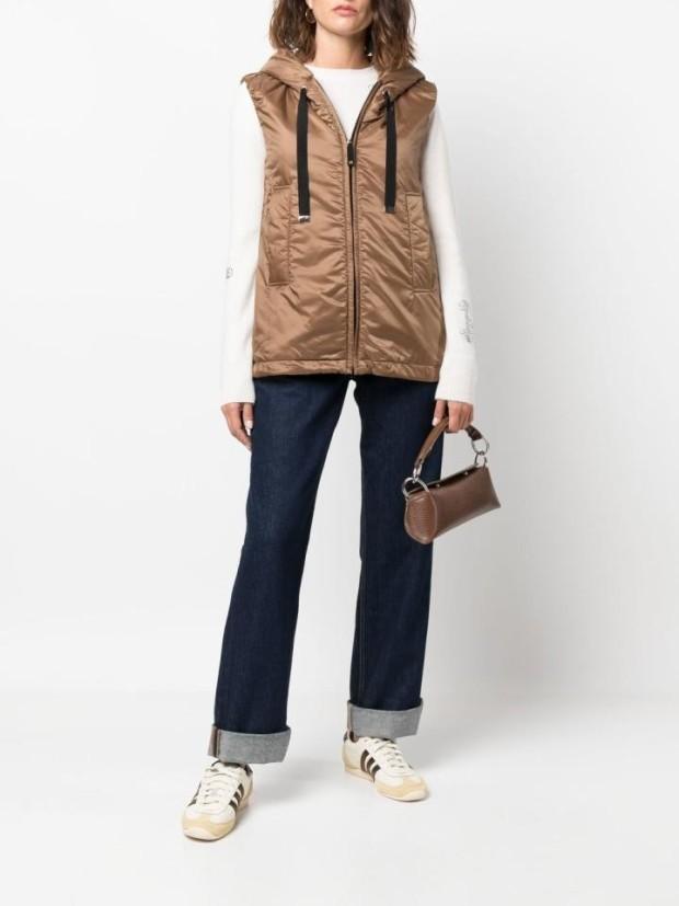 STONE ISLAND Camel Color Max Mara Greengo The Cube Puffer Vest