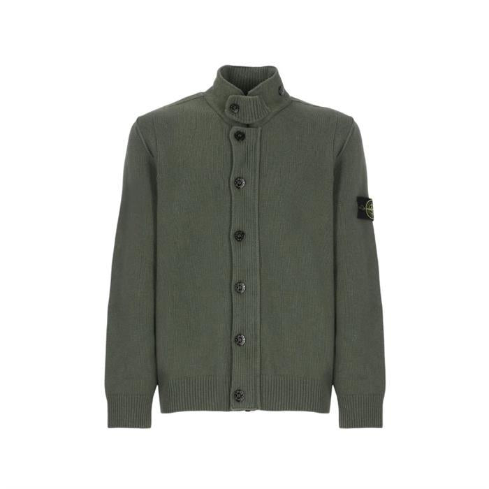 STONE ISLAND Lambswool Button-Up Cardigan Khaki Men’s K2S15 5100047 S00A3 V0054