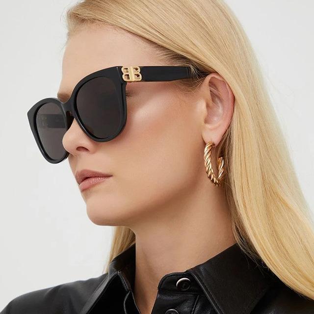 BALENCIAGA Black Round Acetate Asian Fit Sunglasses
