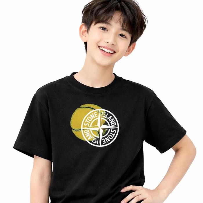STONE ISLAND Junior Basketball T-Shirt Black 781621070 V0029