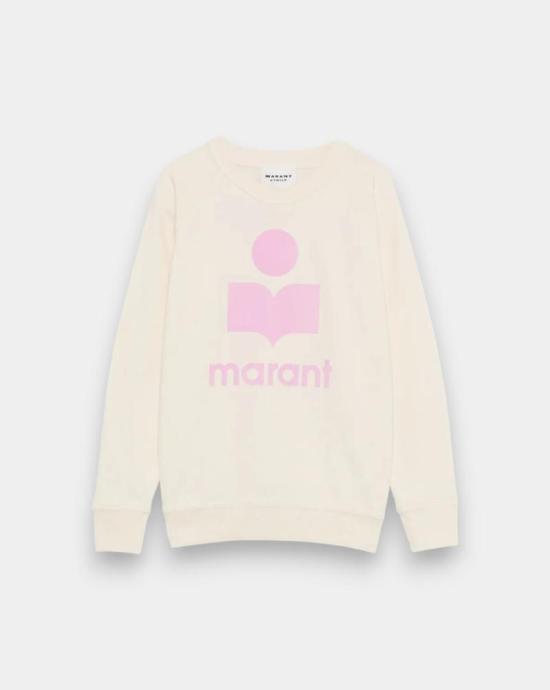 Isabel Marant Ecru Pink Long Sleeve Sweatshirt SW0160 FA D1M04E