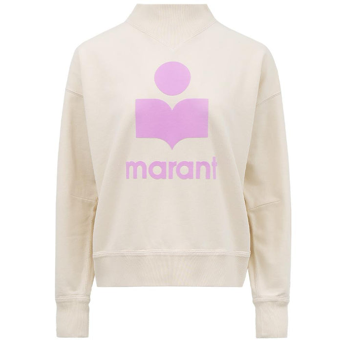 Isabel Marant Ecru Pink MOBY Logo Sweatshirt SW0003FA D1M04E ECPK