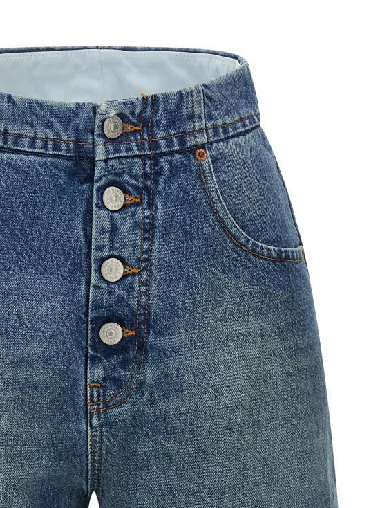 MM6 Light Blue Straight Leg Denim Jeans S52 LA0235 M30058965