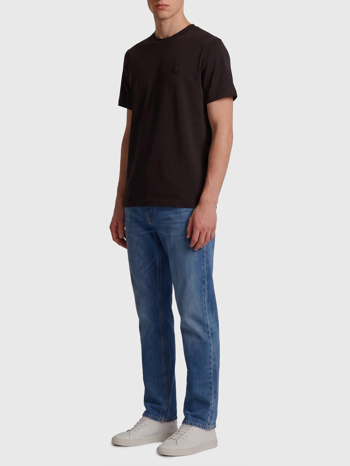 Moncler Black Cotton Short Sleeve T-Shirt