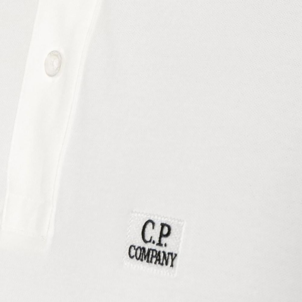 CP Company Logo Line Polo Shirt White Men
