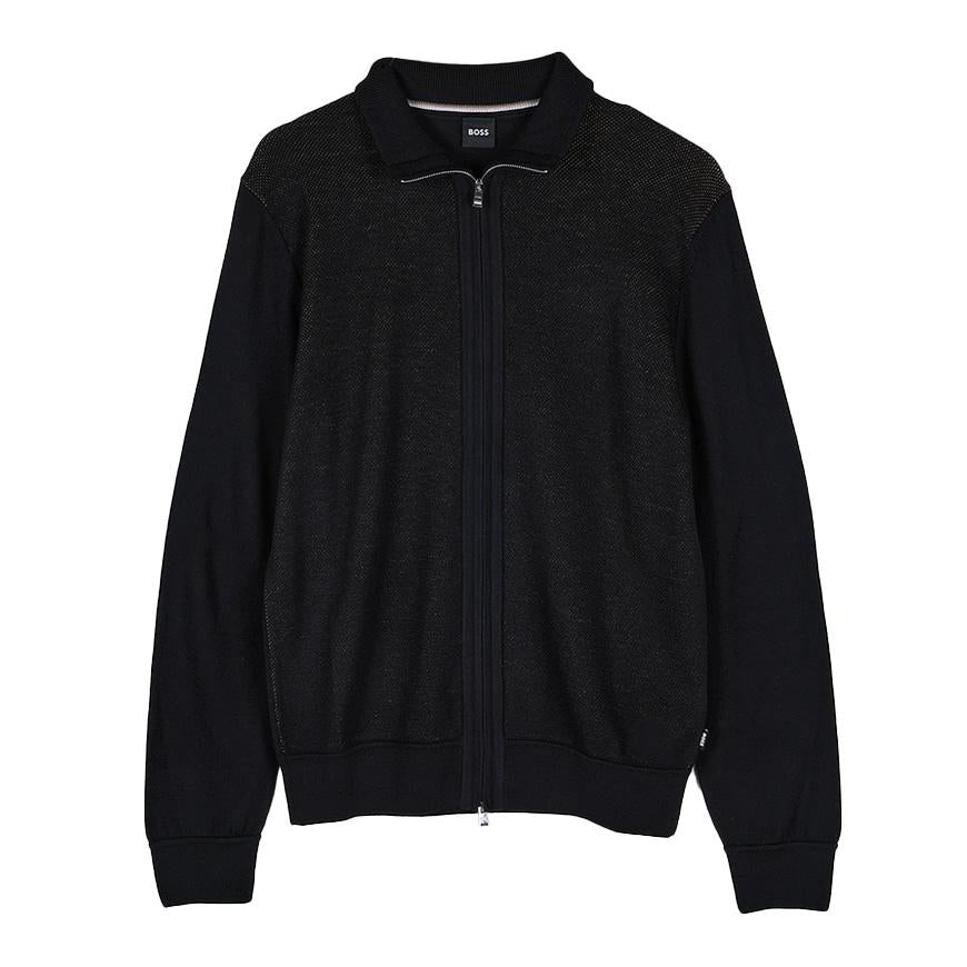 HUGO BOSS Men’s Virgin Wool Zip-Up Cardigan 50543153 001