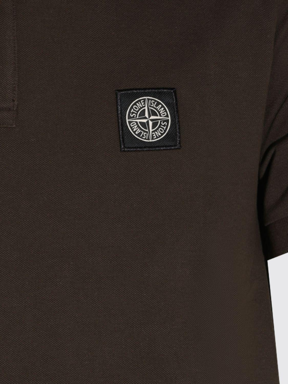STONE ISLAND Cotton Short Sleeve Polo Shirt Navy Men