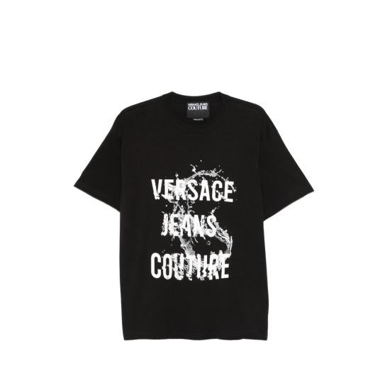 Versace Short Sleeve T-Shirt for Men 80GAHC01 CJ01C 899 BLACK DOM