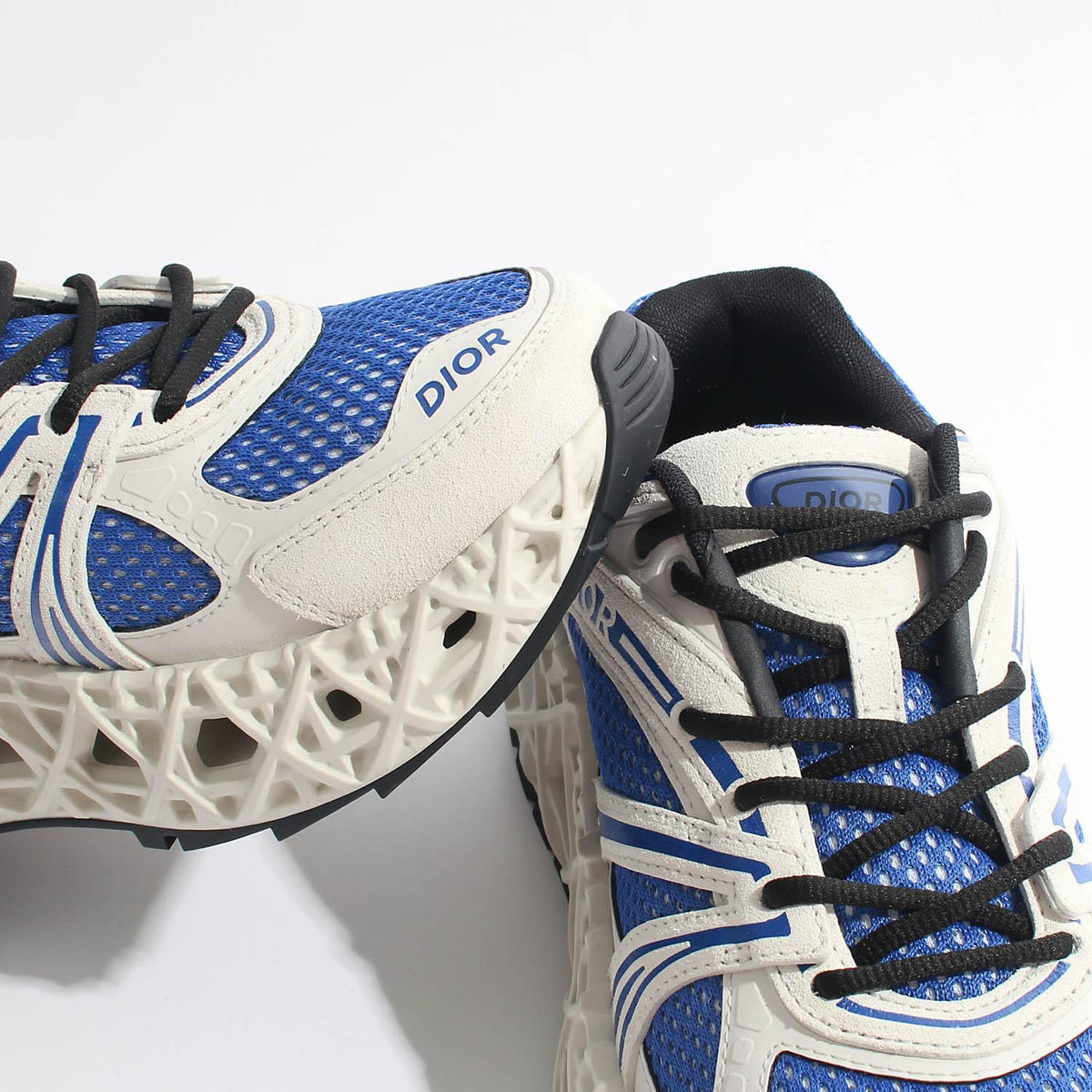 DIOR MEN White Blue B35 NXXT Low Top Sneakers