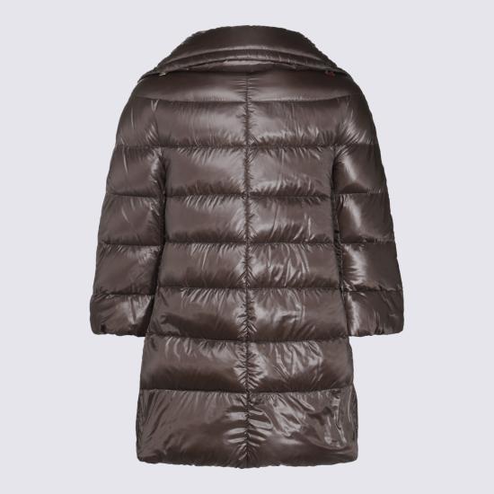 Herno Anthracite Down Coat A-Shape Cleope Men’s