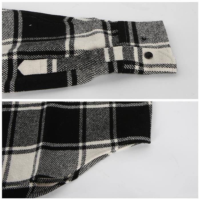 Vetements White Check Name Tag Long Sleeve Shirt