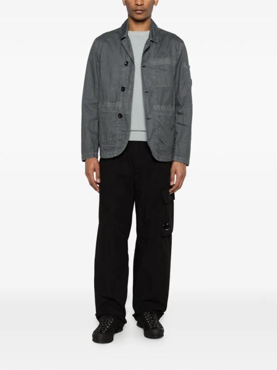 CP Company Black Lightweight Jacket for Men 20CMBZ112A 110543D 921 GUNMETAL DOM
