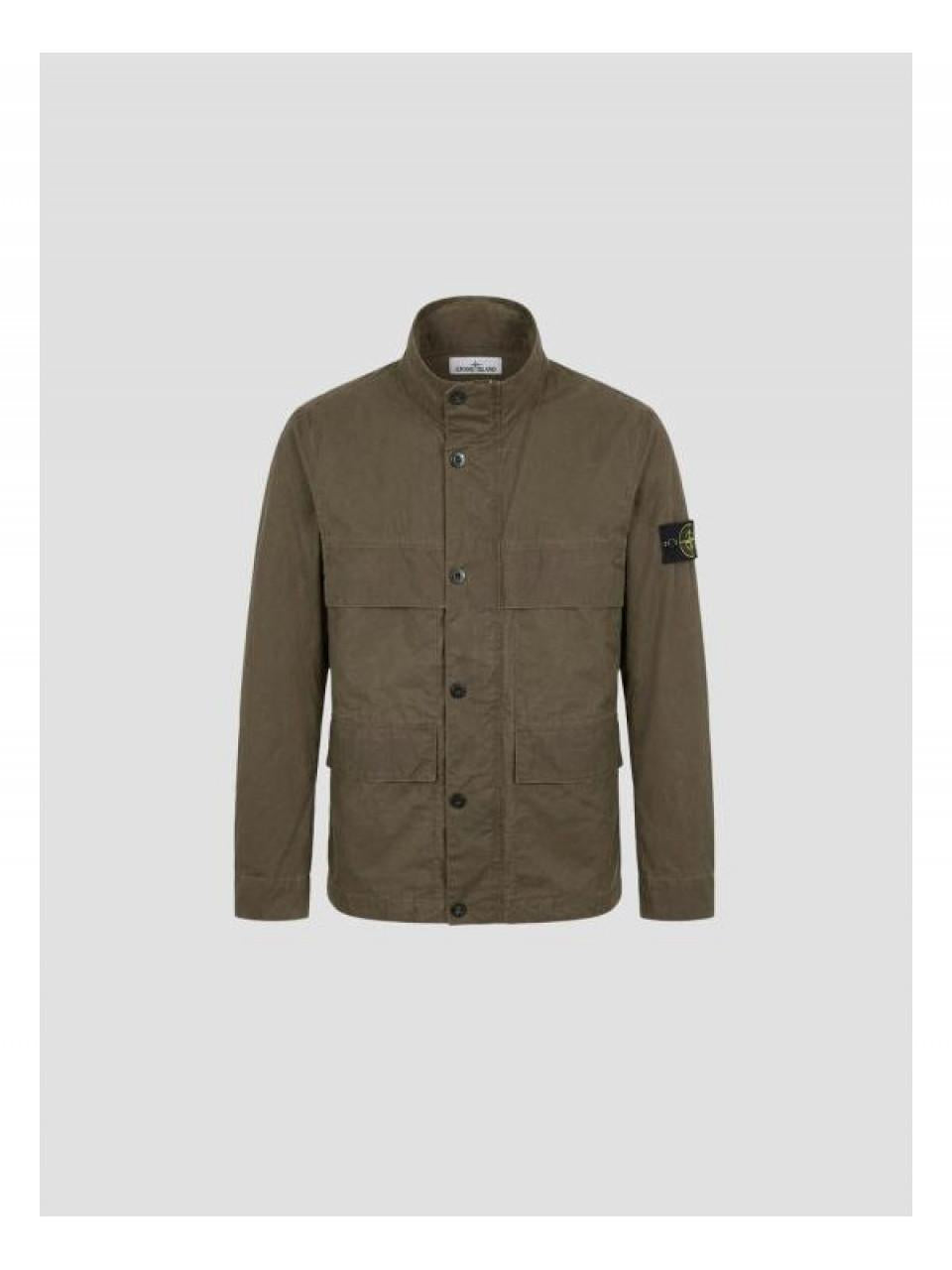 STONE ISLAND Waxed Pigment-Dyed Cotton Tela Jacket for Men