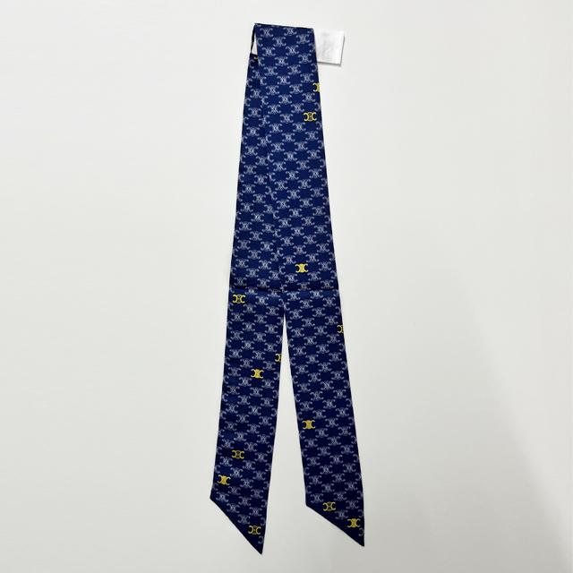 CELINE Triomphe Lavalliere Silk Twill Scarf