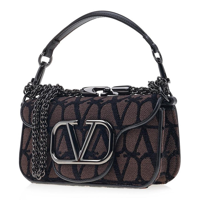 VALENTINO Garavani Iconography Leather Shoulder Bag White